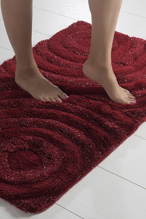 Mijölnir Juego de alfombrillas de baño Wave - Red Mijölnir Juego de alfombrillas de baño Wave - Red
